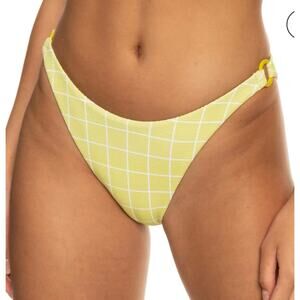Roxy Salty Shine Cheeky High Leg Bikini Bottom XL NWT